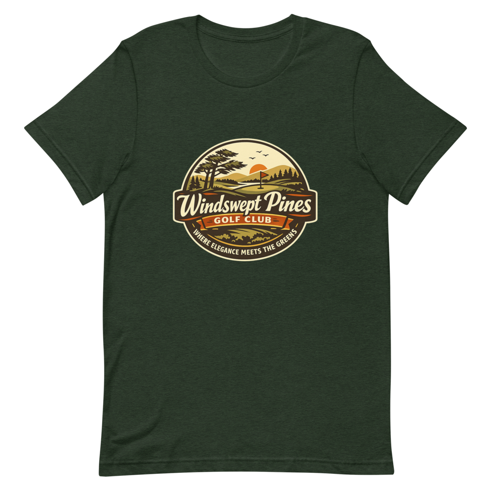 Windswept Pines Golf Club shirt mockup 1