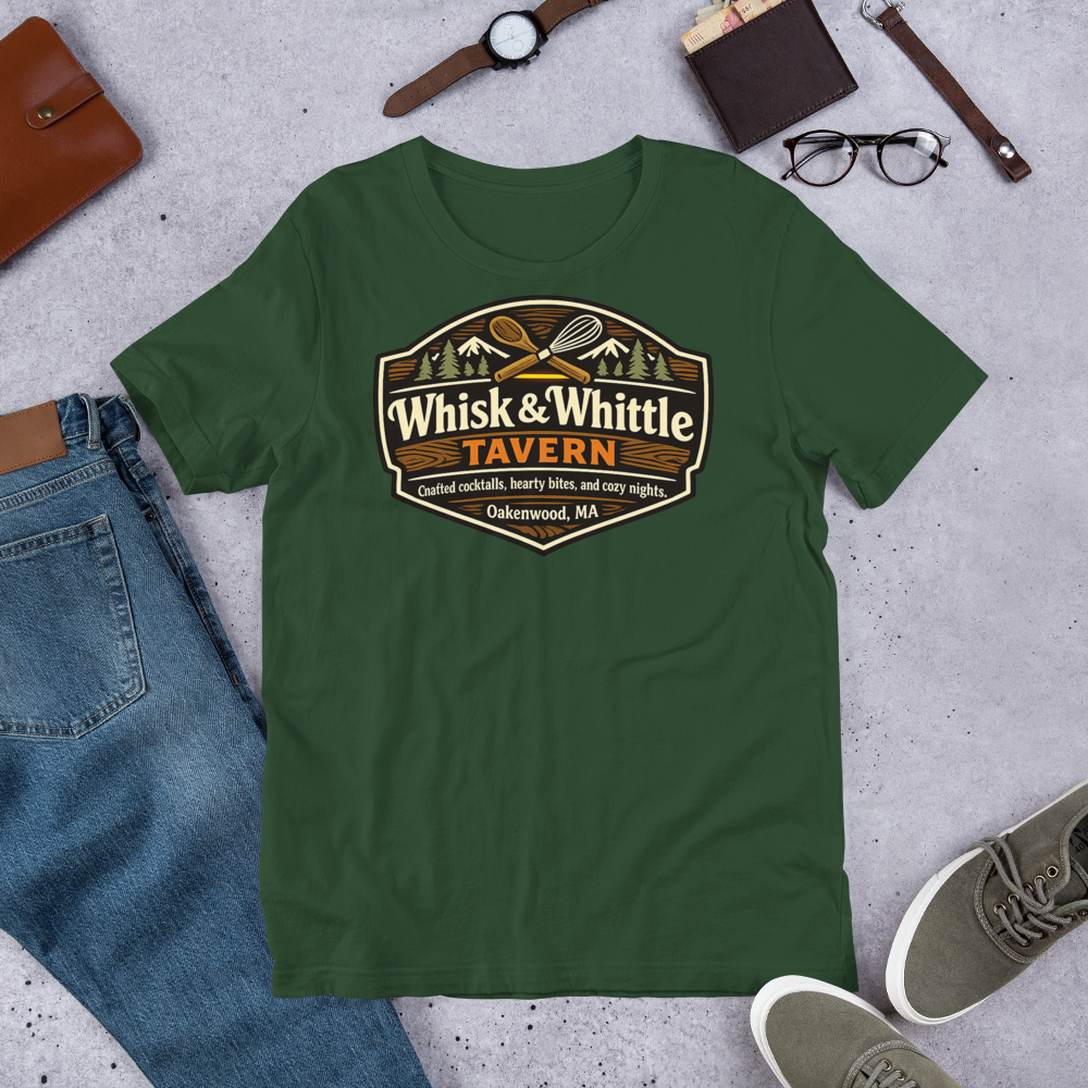 Whisk & Whittle Tavern shirt mockup 3