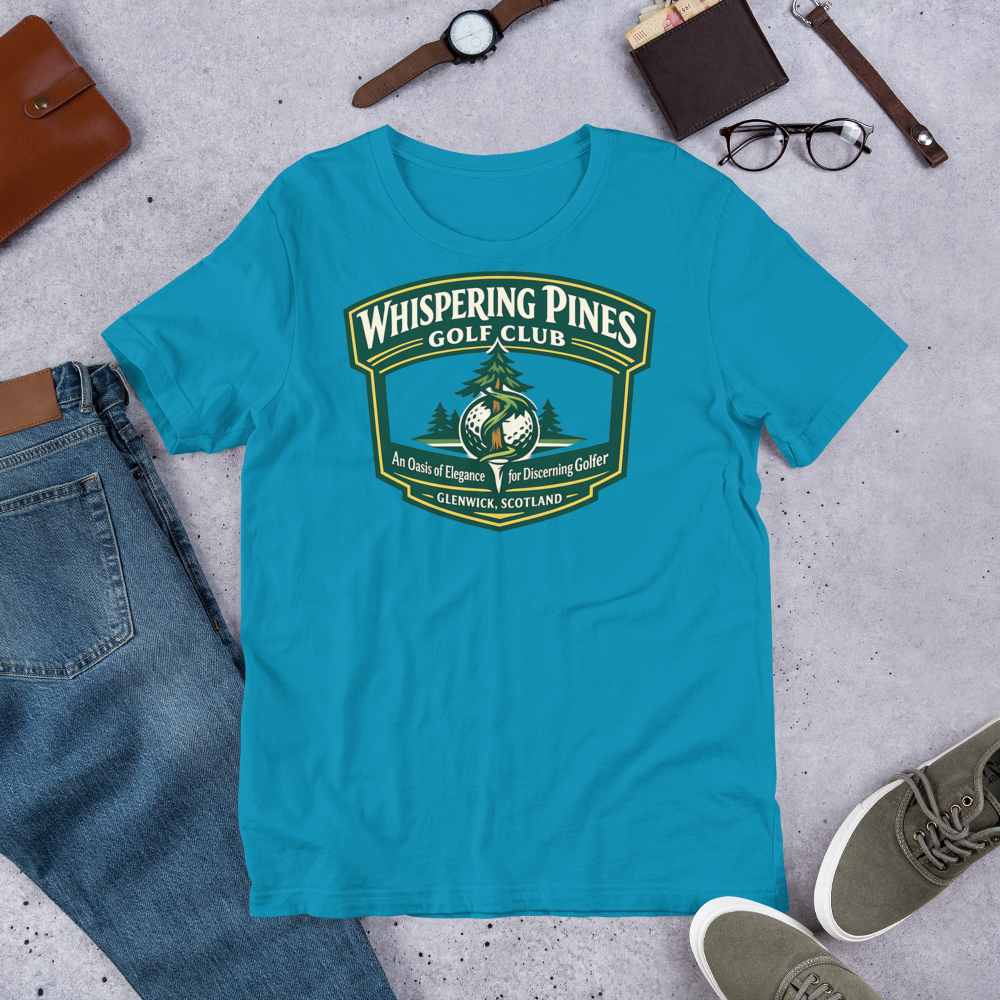 Whispering Pines Golf Club shirt mockup 3