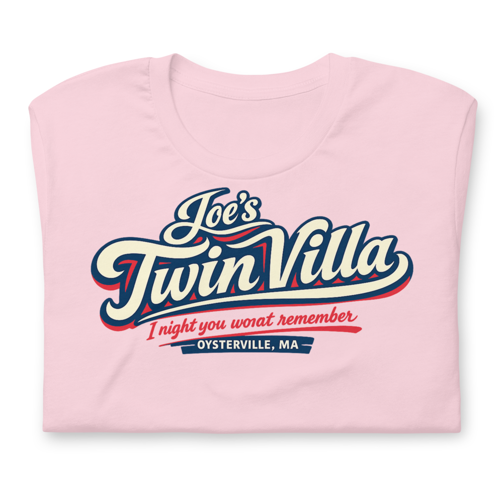 Joe's Twin Villa shirt mockup 2