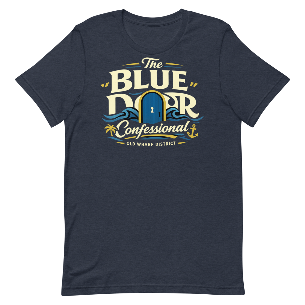 The Blue Door Confessional shirt mockup 1