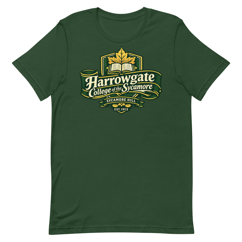 Harrowgate College of the Sycamore shirt mockup 1